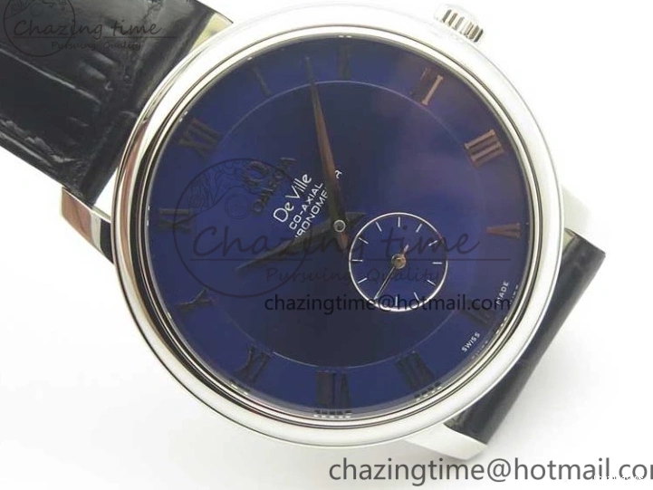 0427 Youthful De Ville Prestige Small Second TWF 1:1 Best Edition Blue Dial on Black Leather Strap MIYOTA 8035
